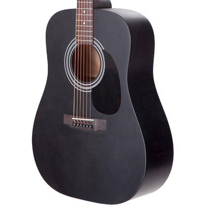 Cort AD810E Dreadnought Spruce Top Acoustic Guitar with Pickup Open Pore (AD 810E) - AD810E-BKS