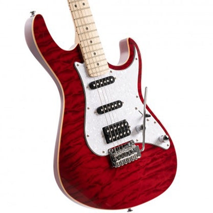 Cort G250DX American Basswood Body Maple Fretboard Electric Guitar With Bag - Trans Red (G250 DX）