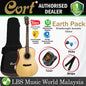 Cort Earth Pack Solid Spruce Top Dreadnought Acoustic Guitar With Earth 60, Tuner, Strap, Pick, And Gig Bag