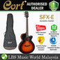 Cort SFX-E Slim Body Depth Solid Spruce Top Acoustic Guitar with Pickup 3 Tone Satin Sunburst (SFXE SFX E)