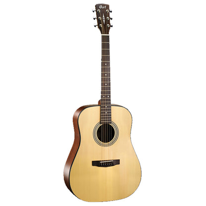 Cort Earth Pack Solid Spruce Top Dreadnought Acoustic Guitar With Earth 60, Tuner, Strap, Pick, And Gig Bag