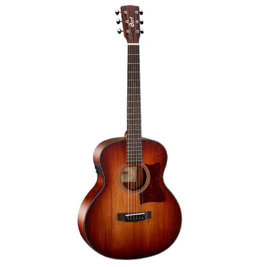 [Discontinued] Cort Little CJ 3/4 Jumbo Solid Top Blackwood Acoustic Electric Guitar With Bag - Open Pore Light Burst