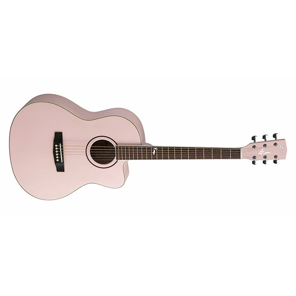 Cort JADE2 Classic Body Solid Spruce Top Acoustic Guitar with Bag - Pale Pink Metalic (JADE 2)
