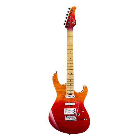 Cort G280DX Double Cutaway Bolt On Flamed Maple Top HSS Pickup Java Sunset Electric Guitar (G280 DX)