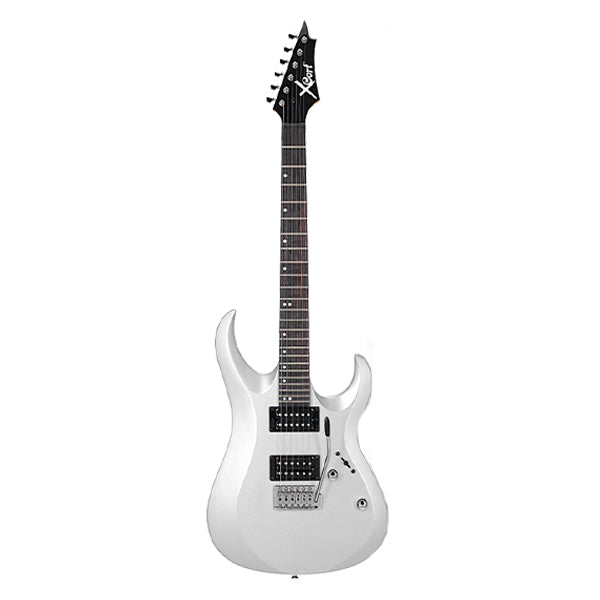 [Discontinued] Cort X-1 Double Cutaway Bolt On Powersound HH Pickup White Electric Guitar (X1 X 1)