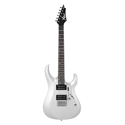 [Discontinued] Cort X-1 Double Cutaway Bolt On Powersound HH Pickup White Electric Guitar (X1 X 1)