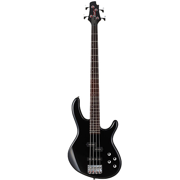 Cort Action Bass Plus 4 String Double Cutaway Bolt On Poplar Black Electric Bass Guitar