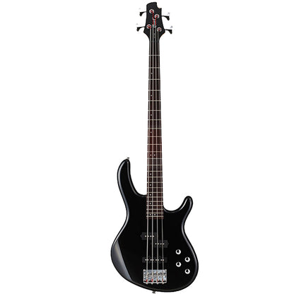 Cort Action Bass Plus 4 String Double Cutaway Bolt On Poplar Black Electric Bass Guitar