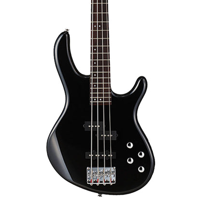 Cort Action Bass Plus 4 String Double Cutaway Bolt On Poplar Black Electric Bass Guitar
