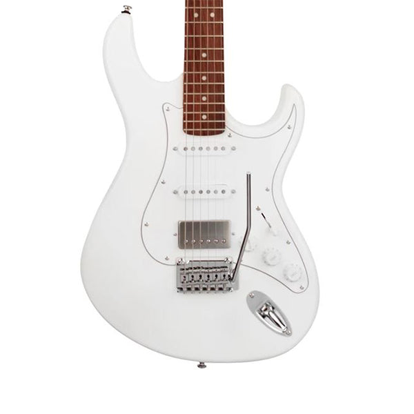 Cort G260CS Double Cutaway Bolt On Swamp Ash SSH Pickup Olympic White Electric Guitar (G 260CS)