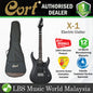 [Discontinued] Cort X-1 Double Cutaway Bolt On Powersound HH Pickup Black Electric Guitar (X1 X 1)