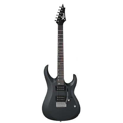 [Discontinued] Cort X-1 Double Cutaway Bolt On Powersound HH Pickup Black Electric Guitar (X1 X 1)