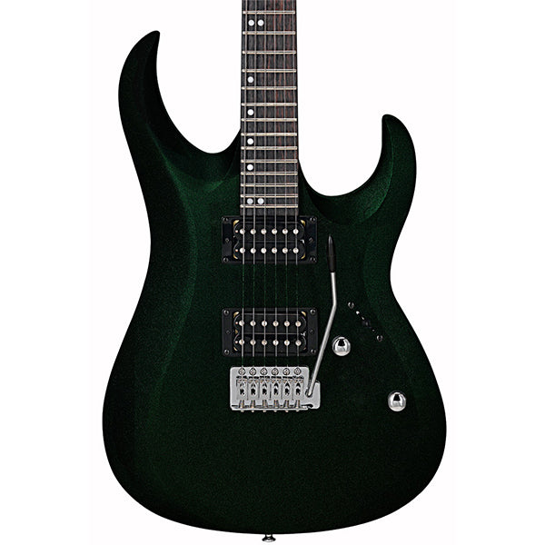 [Discontinued] Cort X-1 Double Cutaway Bolt On Powersound HH Pickup Black Electric Guitar (X1 X 1)