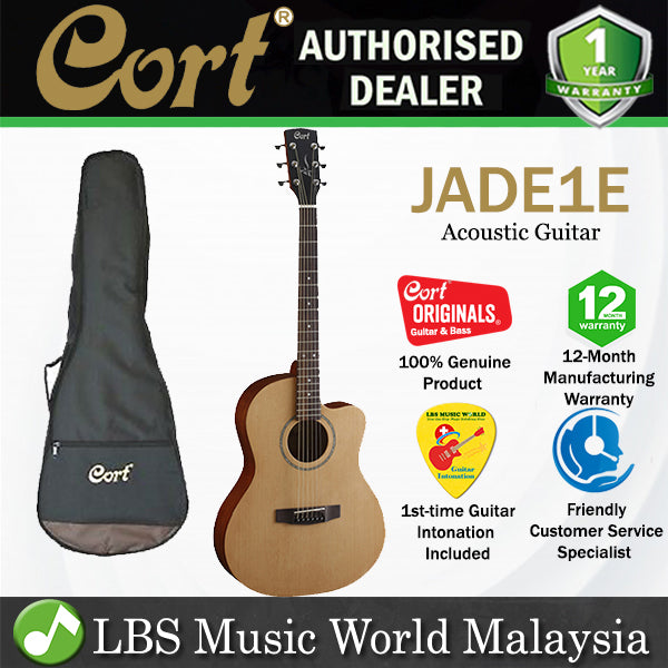 Cort JADE1E Classic Cutaway Spruce Top Acoustic Guitar with Pickup (JADE 1E)