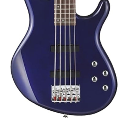 Cort Action Bass V Plus 5 String Double Cutaway Bolt On Poplar Blue Metallic Electric Bass Guitar