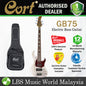 Cort GB75 5 String Double Cutaway Bolt On Swamp Ash Electric Bass Guitar White Blonde (GB 75)