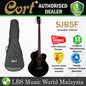 Cort SJB5F Acoustic Bass Deep Body Depth Solid Spruce Top Acoustic Bass Guitar with Pickup Black  (SJB 5F)