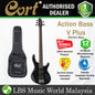 Cort Action Bass V Plus 5 String Double Cutaway Bolt On Poplar Black Electric Bass Guitar