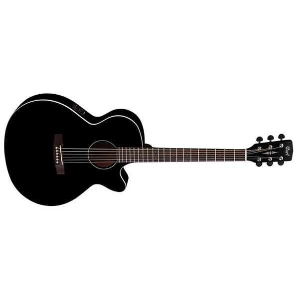 Cort SFX1F Slim Body Depth Solid Spruce Top Acoustic Guitar with Pickup Black (SFX 1F)
