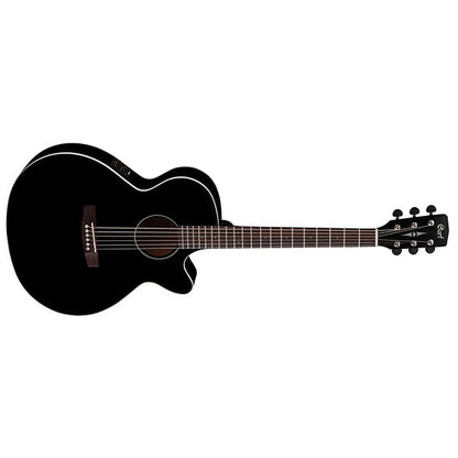 Cort SFX1F Slim Body Depth Solid Spruce Top Acoustic Guitar with Pickup Black (SFX 1F)