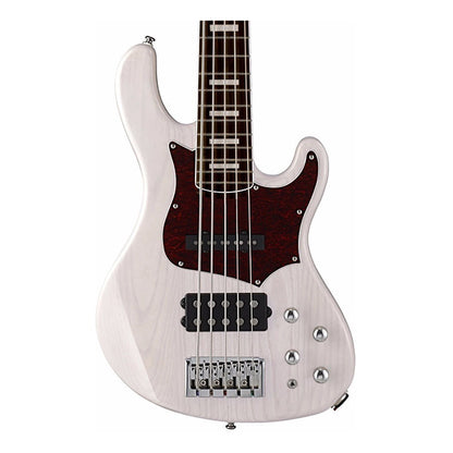 Cort GB75 5 String Double Cutaway Bolt On Swamp Ash Electric Bass Guitar White Blonde (GB 75)