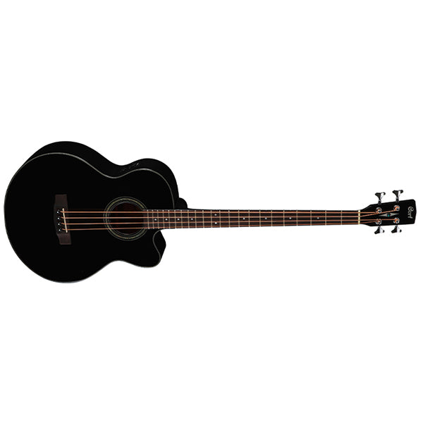 Cort SJB5F Acoustic Bass Deep Body Depth Solid Spruce Top Acoustic Bass Guitar with Pickup Black  (SJB 5F)
