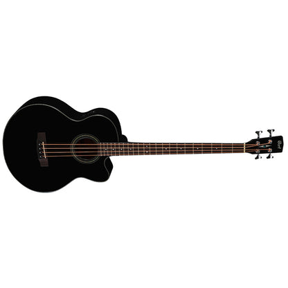 Cort SJB5F Acoustic Bass Deep Body Depth Solid Spruce Top Acoustic Bass Guitar with Pickup Black  (SJB 5F)