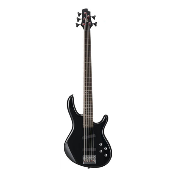 Cort Action Bass V Plus 5 String Double Cutaway Bolt On Poplar Black Electric Bass Guitar