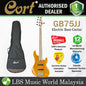 Cort GB75JJ 5 String Double Cutaway Bolt On Swamp Ash Electric Bass Guitar Amber (GB75 JJ)