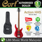 Cort Action HH5 5 String Double Cutaway Bolt On Meranti Die Cast Bloody Red Electric Bass Guitar