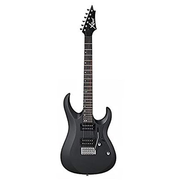 [Discontinued] Cort X-1 Double Cutaway Bolt On Powersound HH Pickup Black Satin Electric Guitar (X1 X 1)