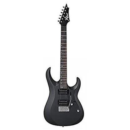 [Discontinued] Cort X-1 Double Cutaway Bolt On Powersound HH Pickup Black Satin Electric Guitar (X1 X 1)