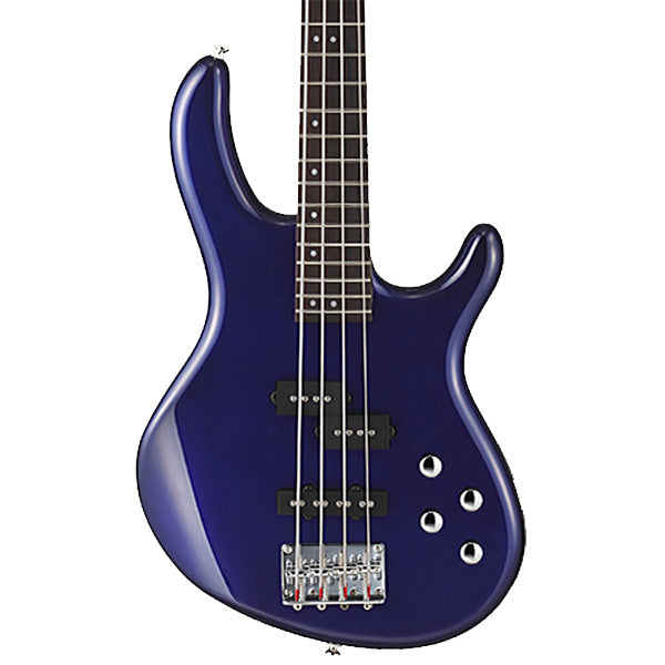 Cort Action Bass Plus 4 String Double Cutaway Bolt On Poplar Blue Metallic Electric Bass Guitar