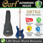 Cort GB75JJ 5 String Double Cutaway Bolt On Swamp Ash Electric Bass Guitar Aqua Blue (GB75 JJ)