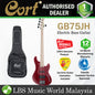 Cort GB75JH 5 String Double Cutaway Bolt On Swamp Ash Electric Bass Guitar Trans Red (GB75 JH)