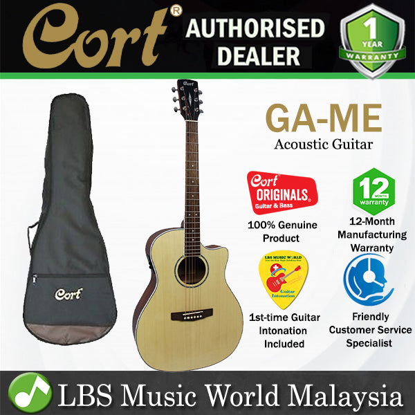 Cort GA-ME Grand Auditorium Spruce Top Acoustic Guitar (GAME GA ME)
