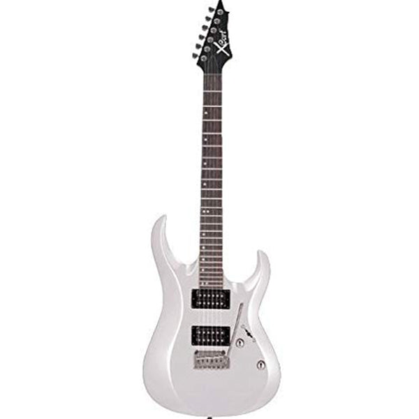 [Discontinued] Cort X-2 Double Cutaway Solid Maple Bolt on Basswood HH Pickup White Electric Guitar (X2 X 2)