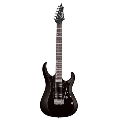 [Discontinued] Cort X-2 Double Cutaway Solid Maple Bolt on Basswood HH Pickup Black Electric Guitar (X2 X 2)