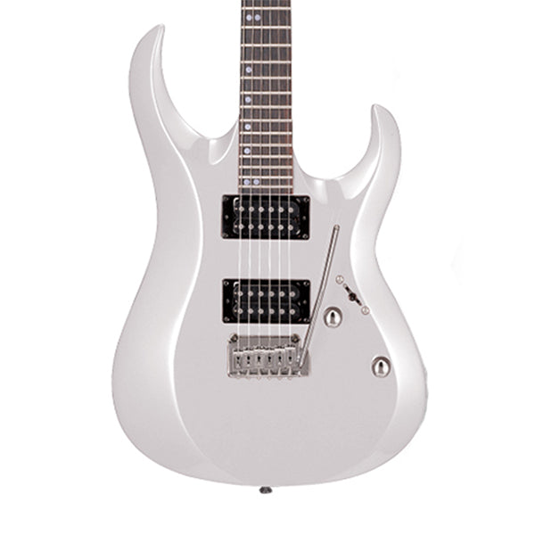 [Discontinued] Cort X-2 Double Cutaway Solid Maple Bolt on Basswood HH Pickup White Electric Guitar (X2 X 2)