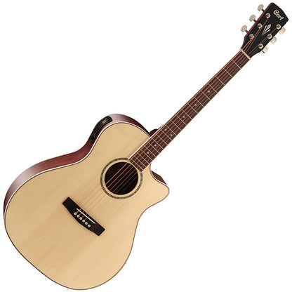 Cort GA-MEDX Grand Auditorium Cutaway Spruce Top Acoustic Guitar with Bag (GAMEDX GA MEDX)