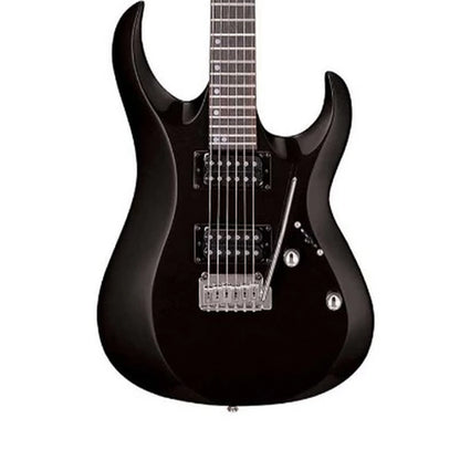 [Discontinued] Cort X-2 Double Cutaway Solid Maple Bolt on Basswood HH Pickup Black Electric Guitar (X2 X 2)