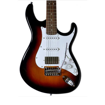 Cort G260CS Double Cutaway Bolt On Swamp Ash SSH Pickup 3 Tone Sunburst Electric Guitar (G 260CS)