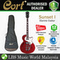 Cort Sunset I Single Cutaway Chambered Mahogany Maple Top HHS Pickup Electric Guitar Candy Apple Red