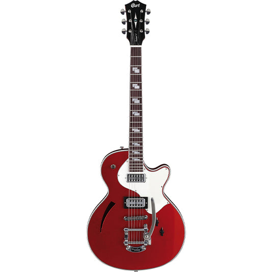 Cort Sunset I Single Cutaway Chambered Mahogany Maple Top HHS Pickup Electric Guitar Candy Apple Red