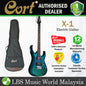 [Discontinued] Cort X-1 Double Cutaway Bolt On Powersound HH Pickup Blue Chameleon Electric Guitar (X1 X 1)