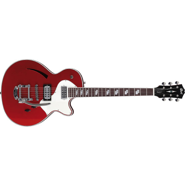 Cort Sunset I Single Cutaway Chambered Mahogany Maple Top HHS Pickup Electric Guitar Candy Apple Red