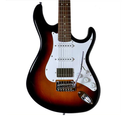 Cort G260CS Double Cutaway Bolt On Swamp Ash SSH Pickup Tone Sunburst Electric Guitar (G 260CS)