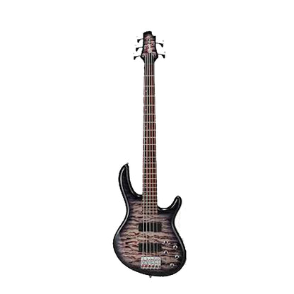 Cort Action V DLX 4 String Double Cutaway Bolt On Agathis Faded Gray Burst Electric Bass Guitar (VDLX)