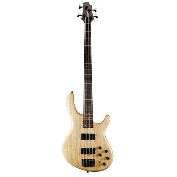 Cort Action DLX AS 4 String Double Cutaway Bolt On Swamp Ash Open Pore Electric Bass Guitar