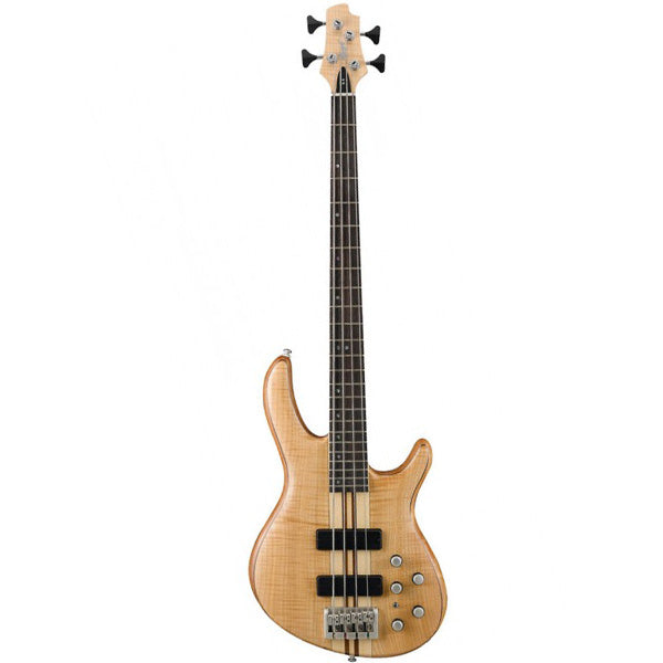 Cort A4 4 String Double Cutaway Neck Thru Maple Top Open Pore Natural Electric Bass Guitar (A 4)